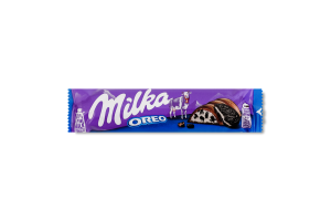 Шоколад молочний з начинкою зі смаком ванілі та шматочками печива Oreo Milka м/у 37г