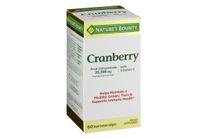 Nature's Bounty Cranberry Rapid Release Softgels - 60 CT