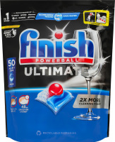 Средство для мытья посуды в посудомоечных машинах в капсулах All in 1 Ultimate Powerball Finish 50шт