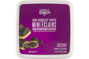 Simply Enjoy Dark Chocolate Topped Mini Eclairs - 30 CT
