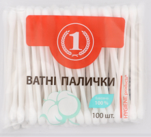 Палочки ватные косметические ТМ "1" 100шт
