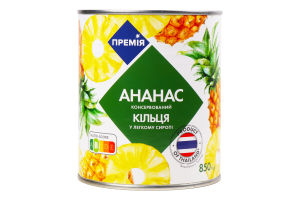 Ананас Премія кольца в легком сиропе