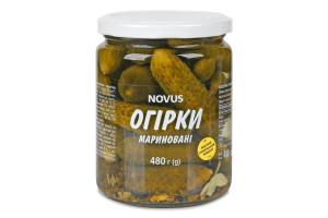 Огірки мариновані Novus 480г