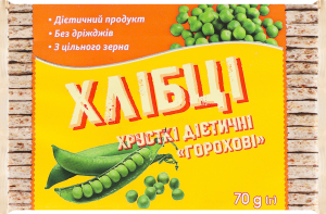 Хлебцы хрустящие диетические Гороховые ТОВ ВП Лавка Здоров'я м/у 70г