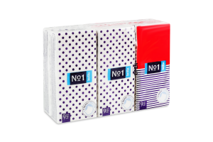 Серветки паперові носові гігієнічні 4-х шарові №1 Bella 6х9шт