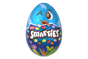 Фігура з молочного шоколаду наповнена драже з шоколаду вкритого хрумкою цукровою глазур'ю Яйце Smarties м/у 40г