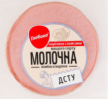 Колбаса нарезка вареная Молочная Глобино в/с в/у 275г