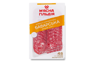Ковбаса нарізка Баварська М'ясна Гільдія с/к в/с лоток 0.075кг