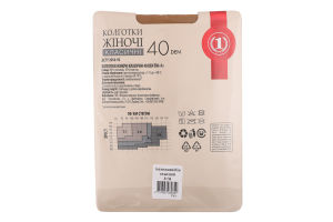 Колготи жіночі бежеві 40ден р.3 ТМ "1"