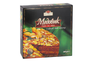 Коржі д/торта Медовик з ядрами бобів арахісу 500г Мерсі