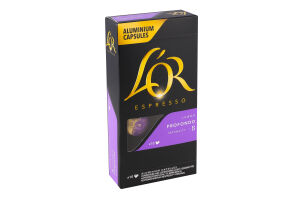 Кофе натуральный жареный молотый в капсулах Lungo Profondo Espresso L’OR к/у 52г