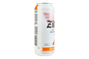 Пиво спеціальне 0.5л 0.5% безалкогольне світле нефільтроване освітлене пастеризоване Грейпфрут Zibert з/б