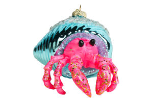 Прикраса ялинкова Краб у мушлі скло 833735