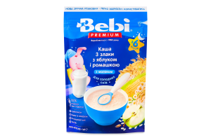 Каша молочная сухая для детей от 6мес быстрорастворимая 3 злака с яблоком и ромашкой Bebi Premium д/п 200г