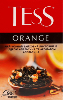 Чай Оранж чорний з цедрою апельсина та ароматом апельсина листовий 90г Тесс