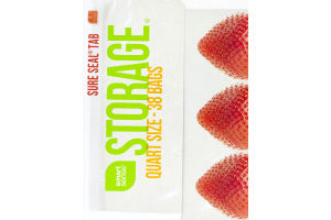 Smart Sense Storage Bags Quart Size - 38 CT