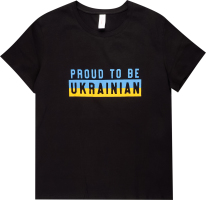 Футболка жін Roksana 1359 Proud to be Ukr чорн XL