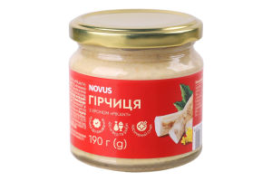 Горчица с хреном Пикант Novus с/б 190г