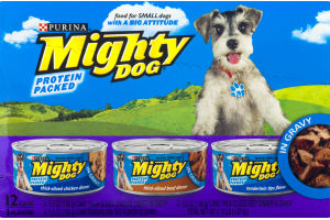Purina Might Dog Protein Packed Dog Food Variety Pack - 12 PK