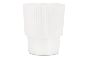 Горщик д/орхідей Стелла біла перлина з дренажем 16*18,5см Алеана