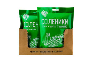 Снеки хрусткі з сиром та цибулею Соленики Снеки Світу д/п 85г