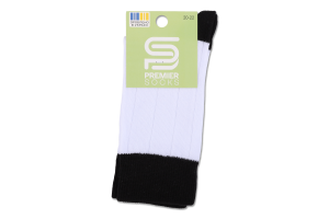 Шкарпетки дит Premier socks білі чорн резин р20-22
