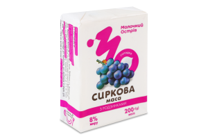 Масса творожная 8% сладкая с изюмом Молочний острів м/у 200г
