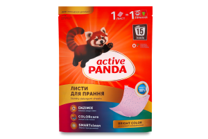 Листи для прання для кольорових речей Bright color Active Panda 15шт