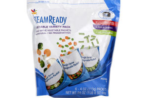 Ahold Steam Ready Vegetable Single Serve Packets - California Blend, Peas & Carrots, Cut Green Beans - 6 CT