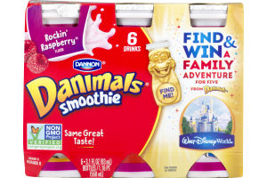 Dannon Danimals Smoothie Rockin' Raspberry - 6 PK