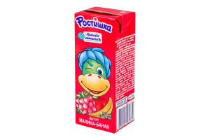 Йогурт 1.5% питний з наповнювачем Малина-банан Ростишка т/п 207г