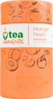 Чай чорний байховий ароматизований з додаванням квітково-фруктової сировини Опівнічний персик Tea Moments тубус 70г