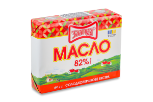 Масло солодковершкове 82% Екстра Злагода м/у 180г