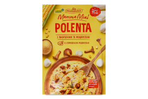 Суміш для приготування поленти натуральна з лисичками та моцарелою Polenta Mamma Mia Pripravka д/п 170г
