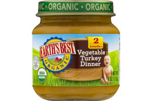 Earth's Best Organic Stage 2 Vegetable Turkey Dinner