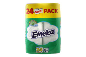 Бумага туалетная 3-х слойная Mountain fresh Emeka 24шт