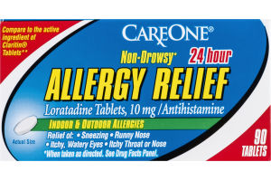 CareOne Allergy Relief Non-Drowsy Tablets - 90 CT