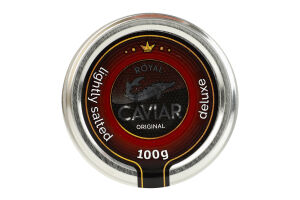 Ікра осетрових зерниста De Luxe Royal Caviar в/ґ с/б 100г
