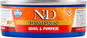 Корм д/котів N&D беззерновий з перепілкою та гарбузом 70г ж/б Farmina
