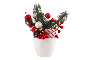 Прикраса декоративна Зимові дари у горщику