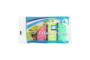 Губка кухонна Еврогруп 4 шт. великопориста