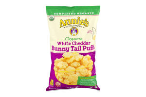 Annie's Homegrown Organic Baked Corn Puffs White Cheddar