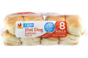Ahold Light Hot Dog Rolls - 8 CT