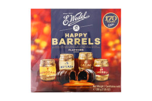 Конфеты из черного шоколада с алкогольным наполнителем Happy barrels E.Wedel к/у 200г