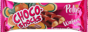 Вафли глазированные с кофейно-апельсиновой начинкой Choco-Shocks Polus м/у 45г
