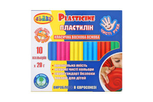 Пластилін Class Чисті руки MAXI 10 шт. ECO 7645С 200 г