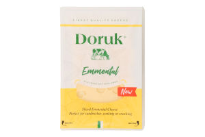 Сир Емменталер 45% нарізаний скибками 100г газ/уп Doruk