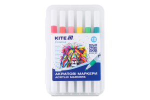 Маркери акрилові №К-1156 Creative Kite 12шт