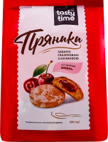 Пряники заварные глазированные с начинкой Со вкусом вишни Tasty Time м/у 300г