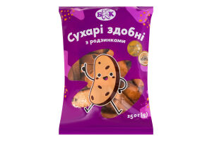 Сухарі здобні з родзинками БКК м/у 250г
